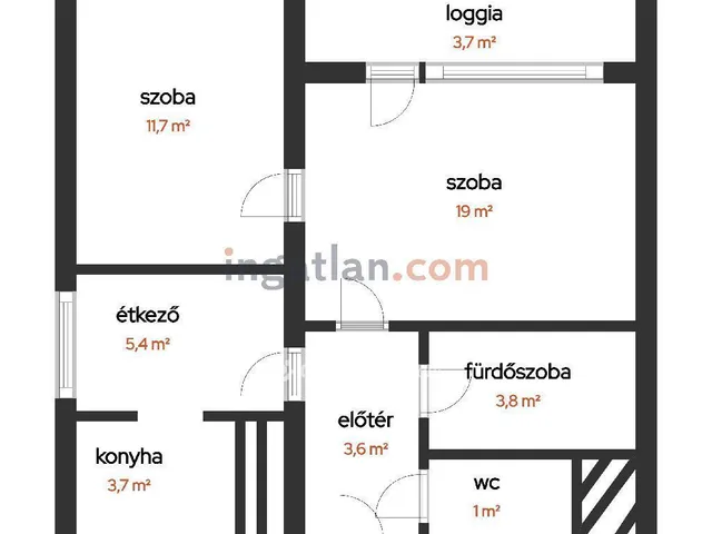 Eladó lakás Salgótarján 52 nm