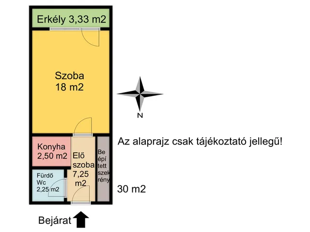 Eladó lakás Pécs, Mecsekoldal 30 nm