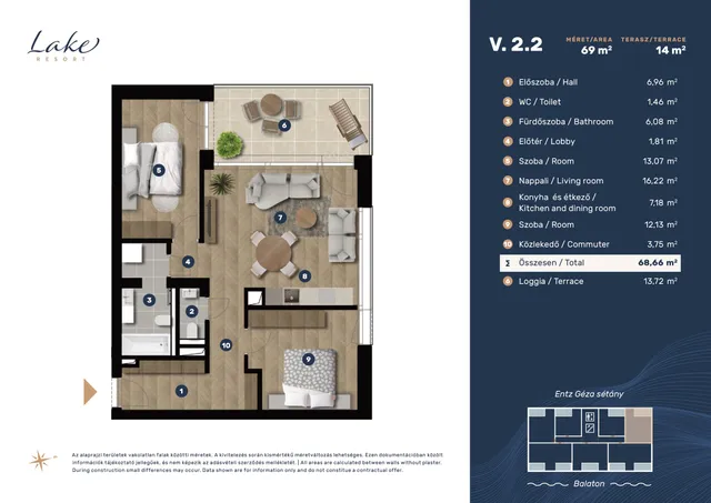 Eladó lakás Keszthely 76 nm