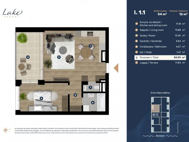 Eladó lakás Keszthely, Entz Géza sétány 11-13 60 nm