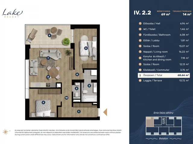 Eladó lakás Keszthely, Entz Géza sétány 11-13 75 nm