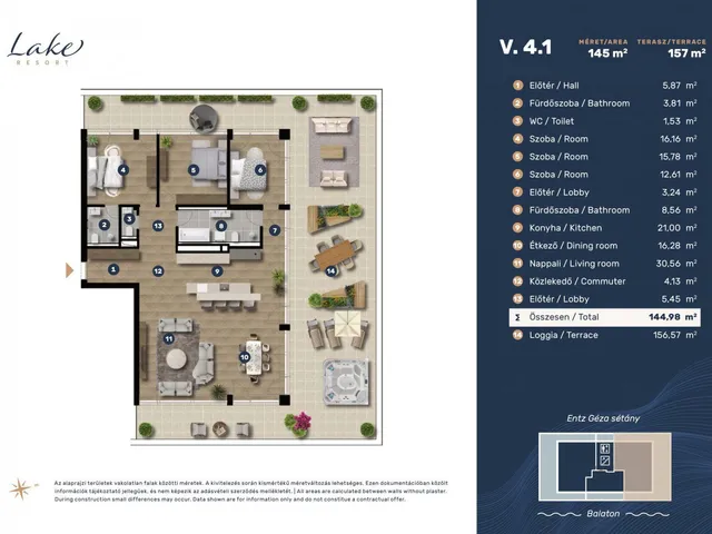 Eladó lakás Keszthely, Entz Géza sétány 11-13 224 nm