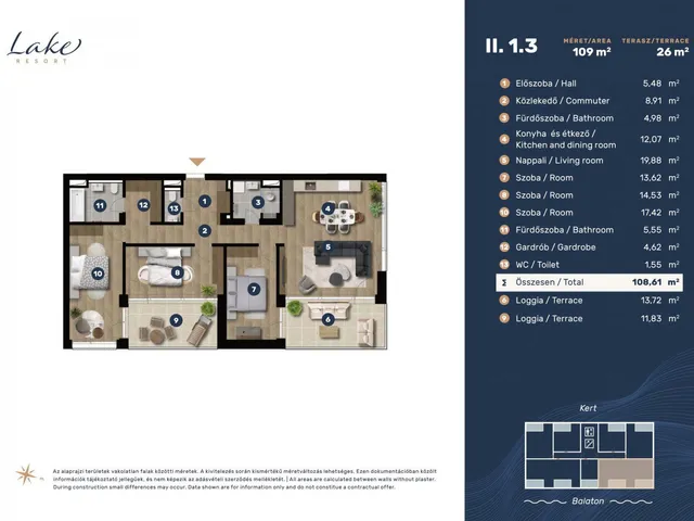 Eladó lakás Keszthely, Entz Géza sétány 11-13 121 nm