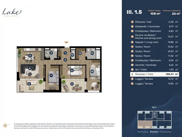 Eladó lakás Keszthely, Entz Géza sétány 11-13 121 nm