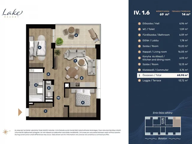 Eladó lakás Keszthely, Entz Géza sétány 11-13 76 nm