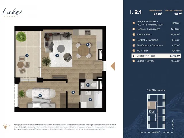 Eladó lakás Keszthely, Entz Géza sétány 11-13 60 nm