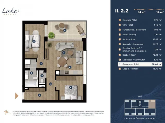 Eladó lakás Keszthely, Entz Géza sétány 11-13 75 nm