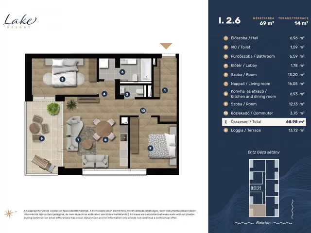 Eladó lakás Keszthely, Entz Géza sétány 11-13 76 nm
