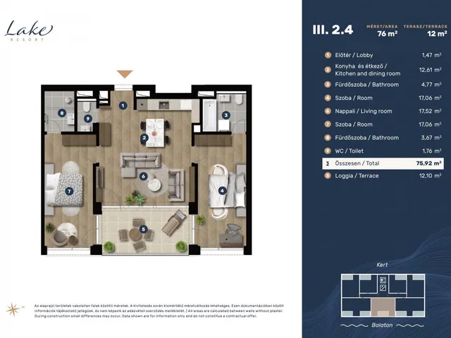 Eladó lakás Keszthely, Entz Géza sétány 11-13 82 nm