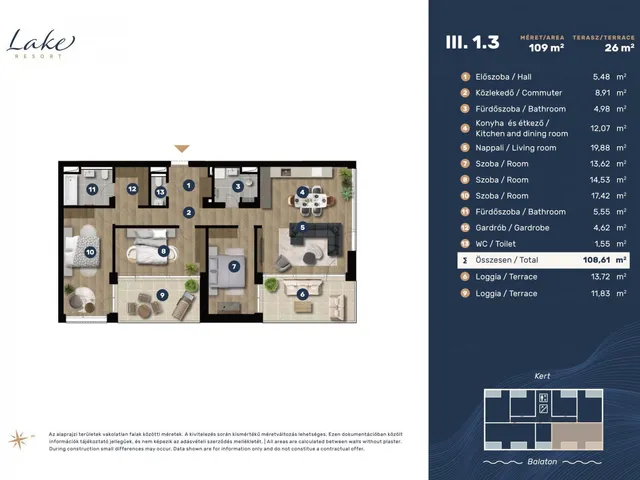 Eladó lakás Keszthely, Entz Géza sétány 11-13 121 nm