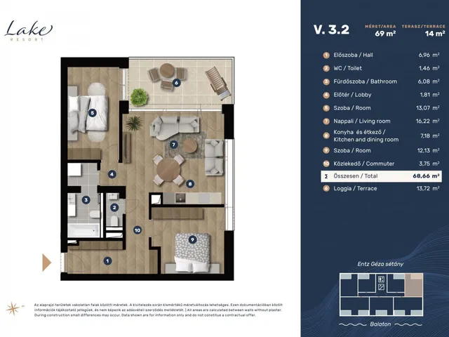 Eladó lakás Keszthely, Entz Géza sétány 11-13 75 nm