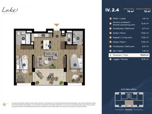 Eladó lakás Keszthely, Entz Géza sétány 11-13 82 nm