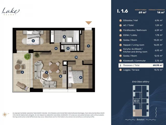 Eladó lakás Keszthely, Entz Géza sétány 11-13 76 nm
