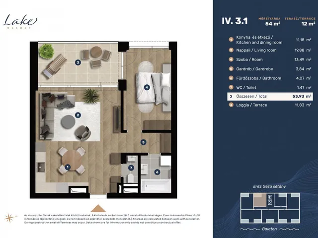 Eladó lakás Keszthely, Entz Géza sétány 11-13 60 nm