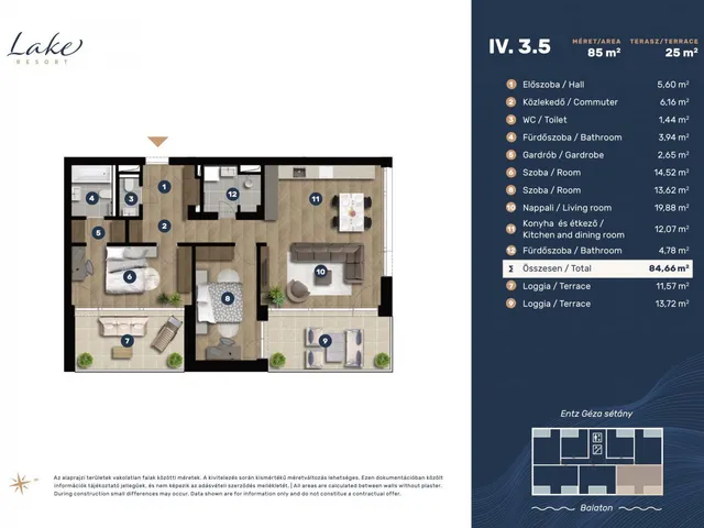 Eladó lakás Keszthely, Entz Géza sétány 11-13 97 nm