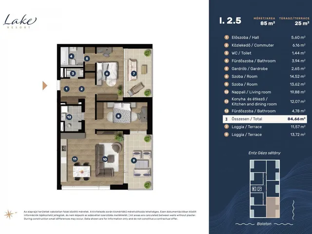 Eladó lakás Keszthely, Entz Géza sétány 11-13 97 nm