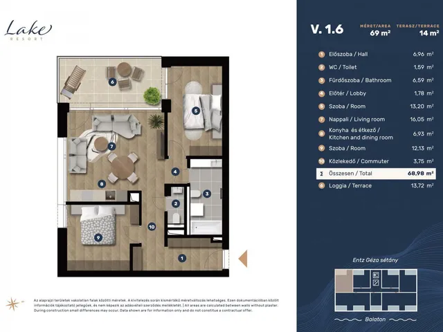 Eladó lakás Keszthely, Entz Géza sétány 11-13 76 nm