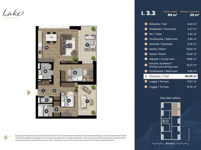 Eladó lakás Keszthely, Entz Géza sétány 11-13 97 nm