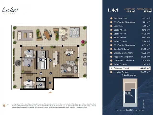 Eladó lakás Keszthely, Entz Géza sétány 11-13 145 nm