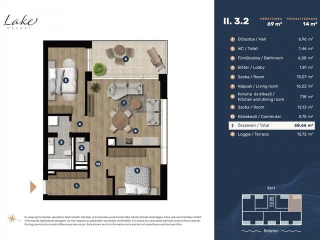 Eladó lakás Keszthely, Entz Géza sétány 11-13 75 nm