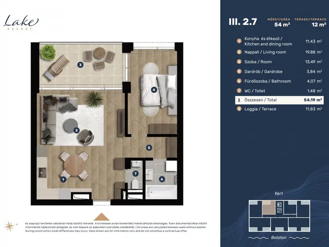 Eladó lakás Keszthely, Entz Géza sétány 11-13 60 nm