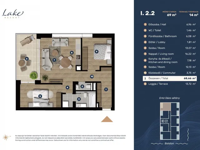 Eladó lakás Keszthely, Entz Géza sétány 11-13 75 nm