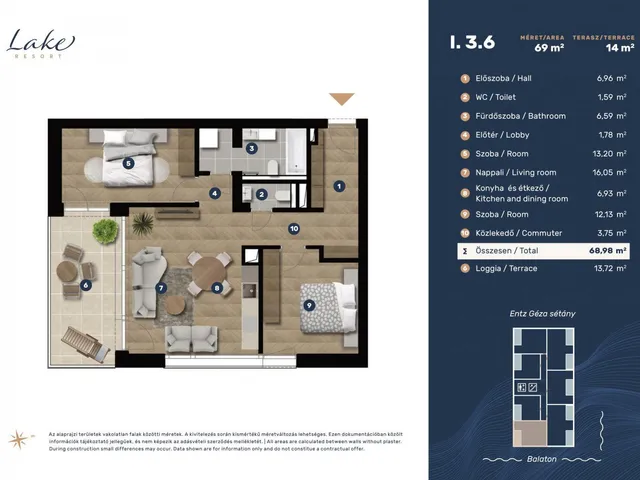 Eladó lakás Keszthely, Entz Géza sétány 11-13 76 nm