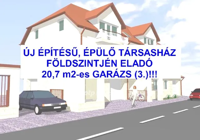 Eladó garázs Tiszafüred 20 nm