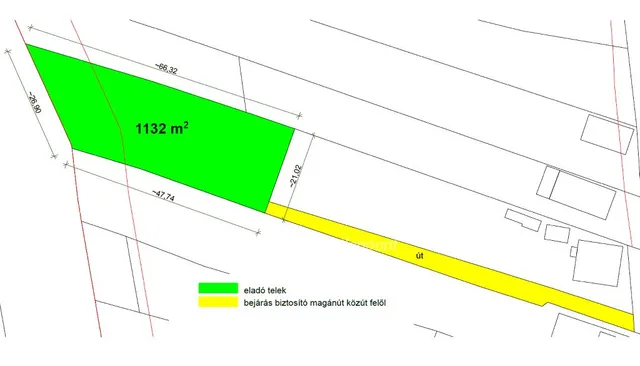 Eladó telek Tiszafüred, Tiszavég 1172 nm