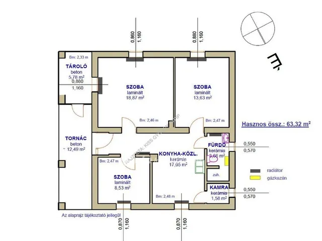 Eladó ház Tiszafüred 63 nm