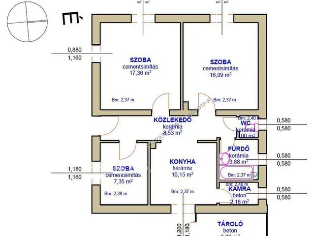 Eladó ház Tiszaszőlős 66 nm