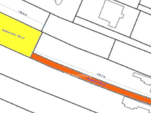 Eladó telek Tiszafüred 1098 nm