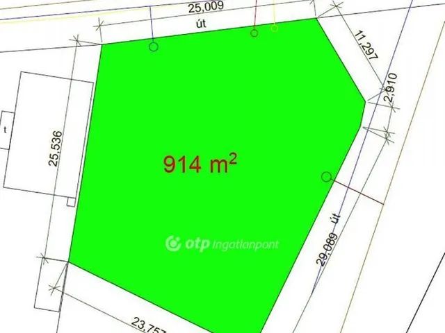 Eladó telek Tiszafüred 914 nm