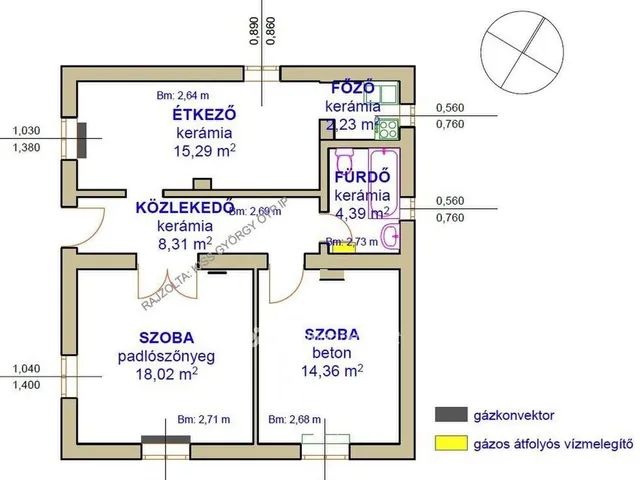 Eladó ház Poroszló 62 nm