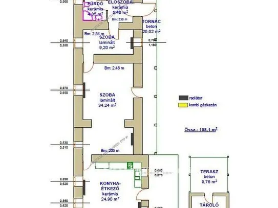 Eladó ház Tiszanána 108 nm