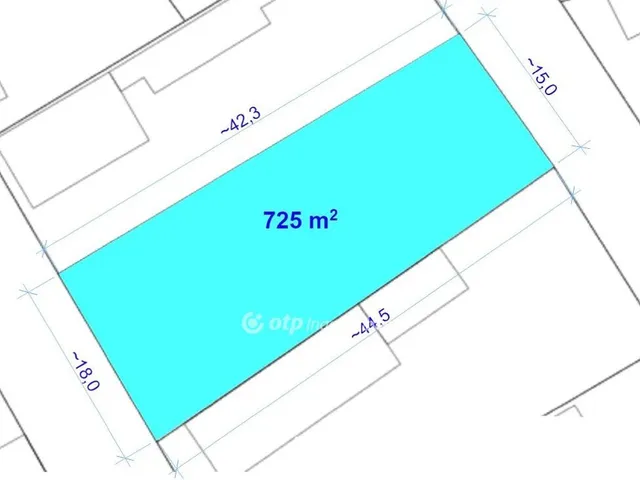 Eladó telek Tiszaszőlős 725 nm