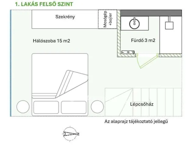 Eladó lakás Budapest VI. kerület, Nagykörúton kívüli terület 36 nm