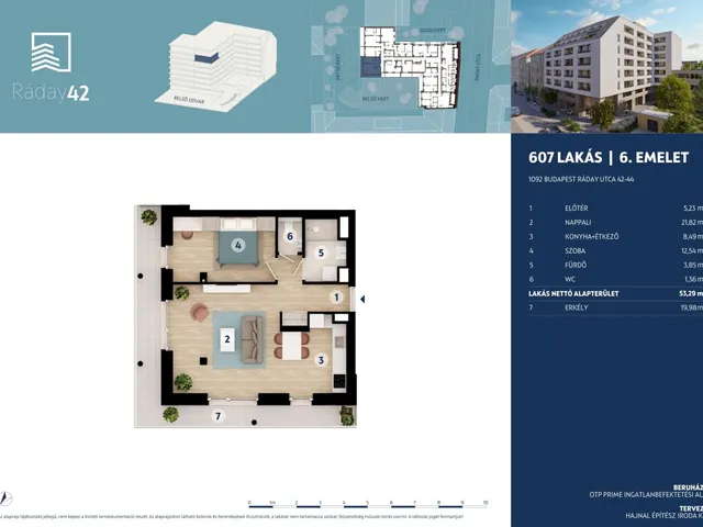 Eladó lakás Budapest IX. kerület, Belső Ferencváros, Ráday utca 42 53 nm