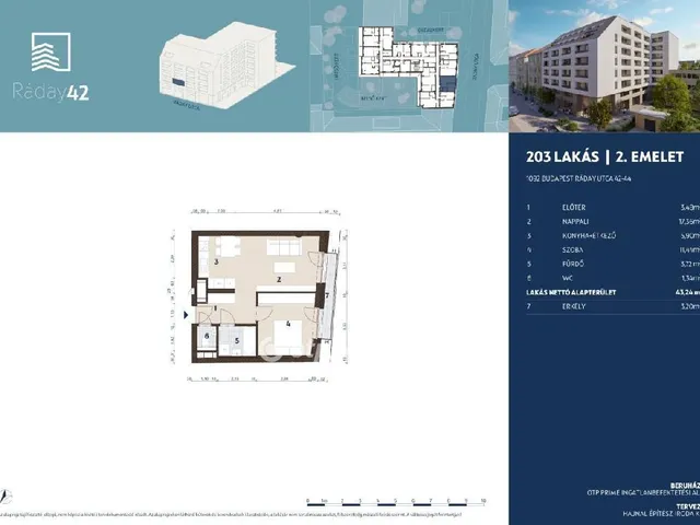 Eladó lakás Budapest IX. kerület, Belső Ferencváros 43 nm
