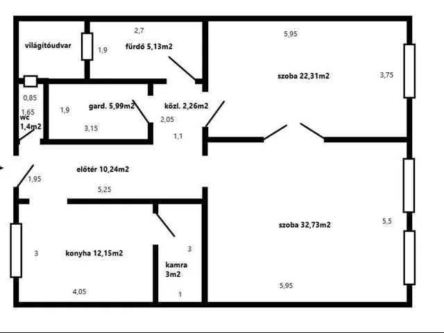 Eladó lakás Budapest VII. kerület, Ligetváros 95 nm