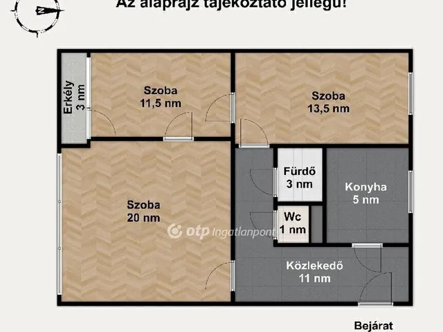 Eladó lakás Budapest VIII. kerület 68 nm