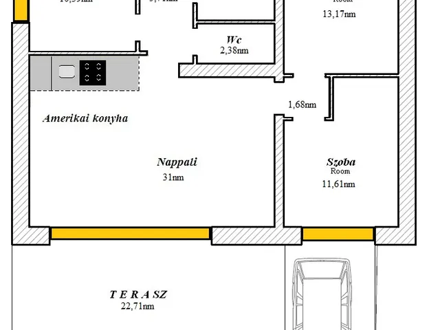 Kiadó lakás Budapest XI. kerület, Péterhegy, Kápolna köz 80 nm