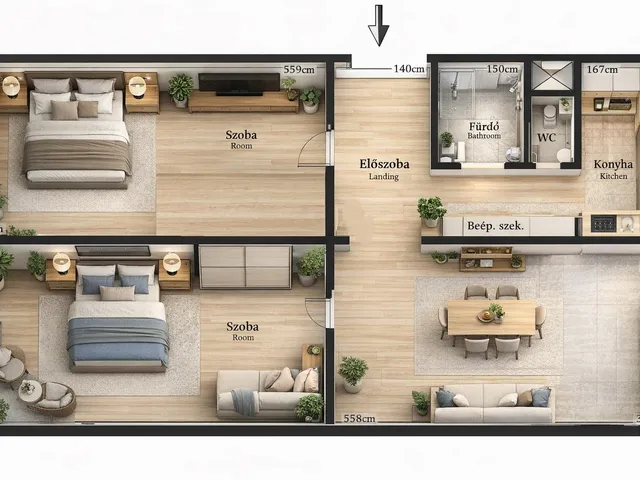 Eladó lakás Budapest XI. kerület, Kelenföld 65 nm