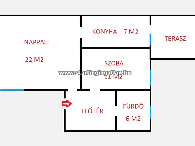 Eladó lakás Budapest IV. kerület, Újpest 60 nm