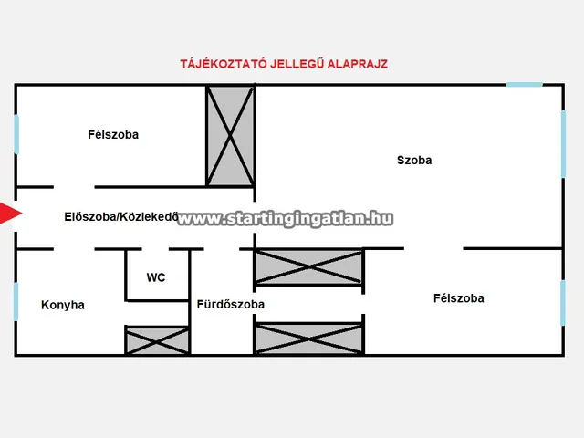 Eladó lakás Budapest VIII. kerület 56 nm