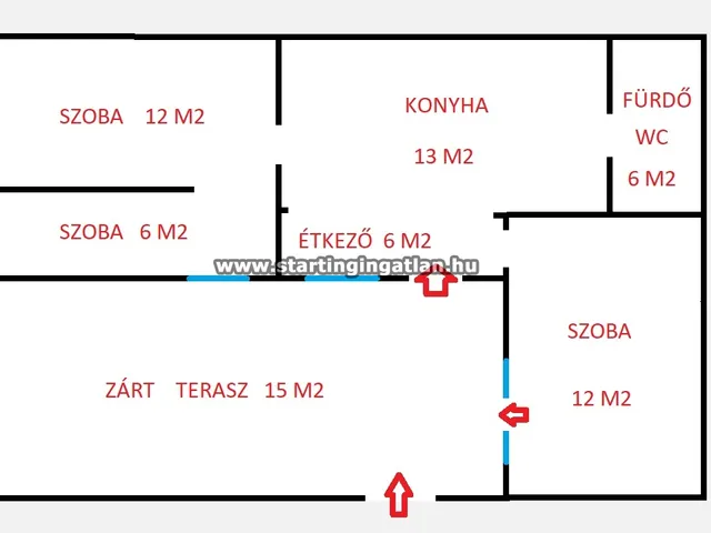 Eladó lakás Budapest IV. kerület, Újpest 55 nm