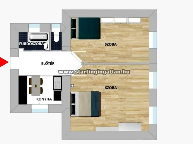 Eladó lakás Budapest VIII. kerület, Luther utca 58 nm