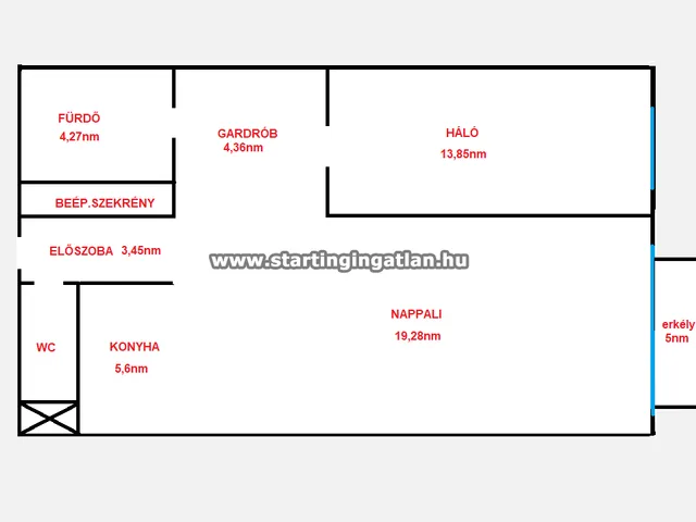 Eladó lakás Budapest XIII. kerület, Angyalföld, Szent László út 54 nm