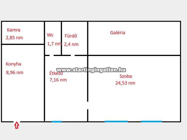 Eladó lakás Budapest VI. kerület, Jókai utca 49 nm