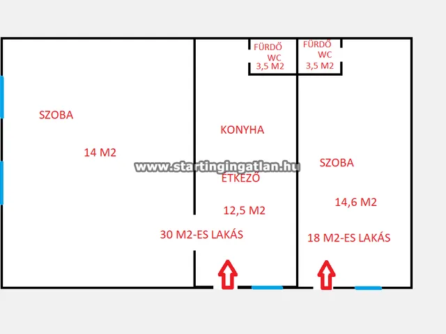 Eladó lakás Budapest XXI. kerület, Ófalu, Teller Ede út 48 nm